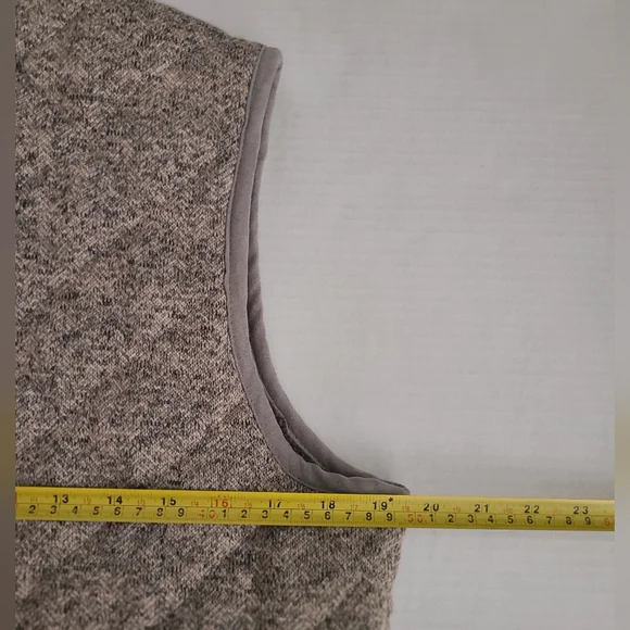 Simply Southern Quilted Heathered Gray Plush Lined Vest with Pockets Sz S-M - Picture 11 of 12